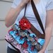 Ruffled Bag sewing PATTERN: The Layla Bag with free Pleated Flower Tutorial. small handbag with ruffles and pockets