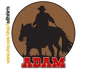 Personalized COWBOY WESTERN Boys T shirt Horse Rodeo Birthday theme