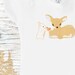 Organic cute deer/fawn bunny onesie, baby boy or girl, natural, eco-friendly
