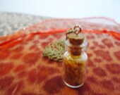 Calendula flower filled pendant