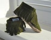 Eco Friendly Suede Moccasins, Soft Sole Shoes for Babies and Toddlers