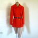 Red Wool Vintage 1950s Jacket and Skirt Suit