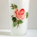 Hazel Atlas Frosted Glass Tumblers (2) with Pink Roses
