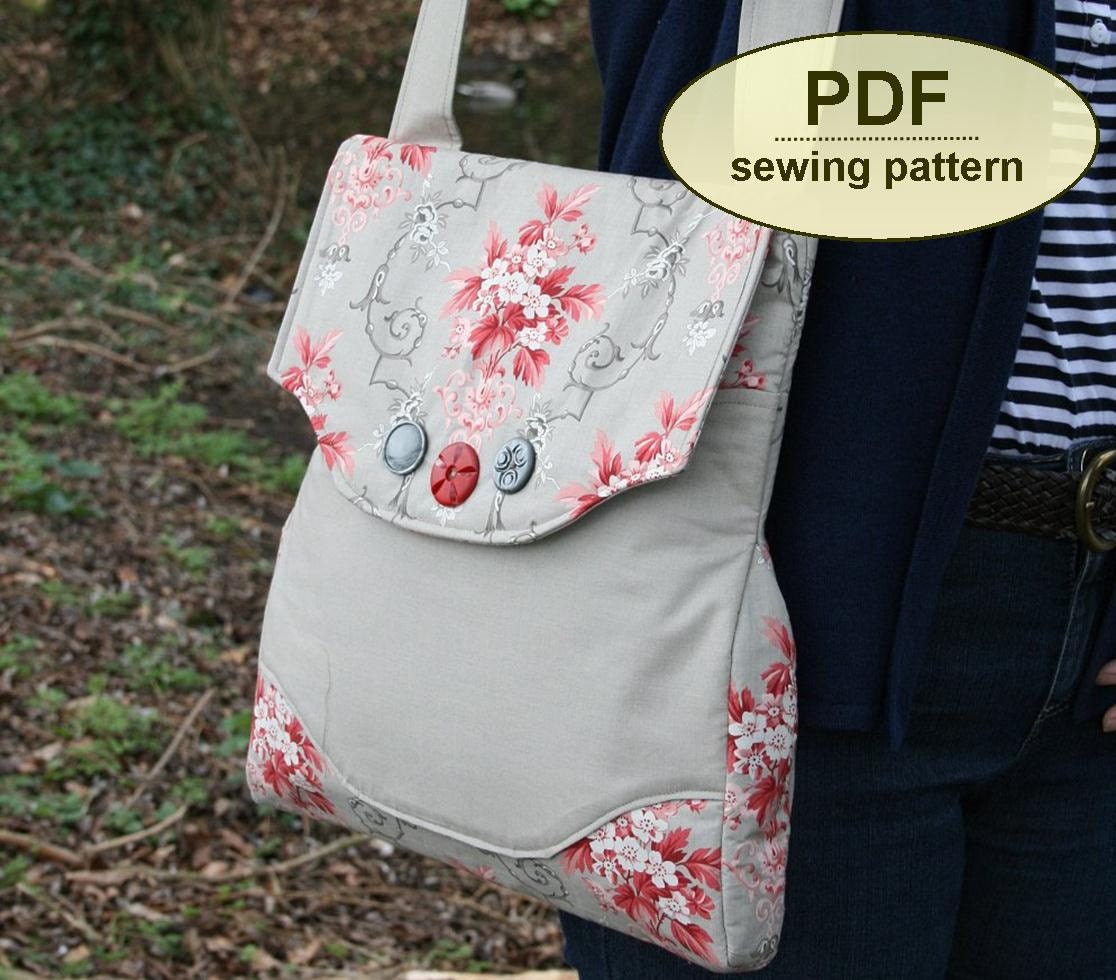 Sewing pattern to make the Rural Correspondent Bag - PDF pattern INSTANT DOWNLOAD
