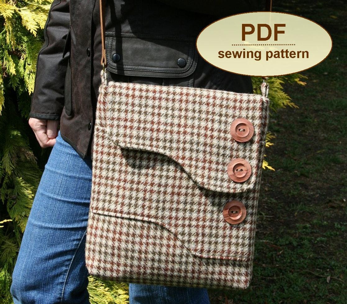 Sewing pattern to make the Melford Messenger Bag - PDF (email delievery)