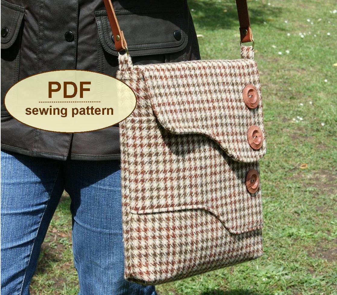 Sewing pattern to make the Melford Messenger Bag - PDF (email delievery)