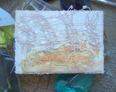 EMBROIDERED TEXTILE ACEO - Fibre Art - Abstract Landscape