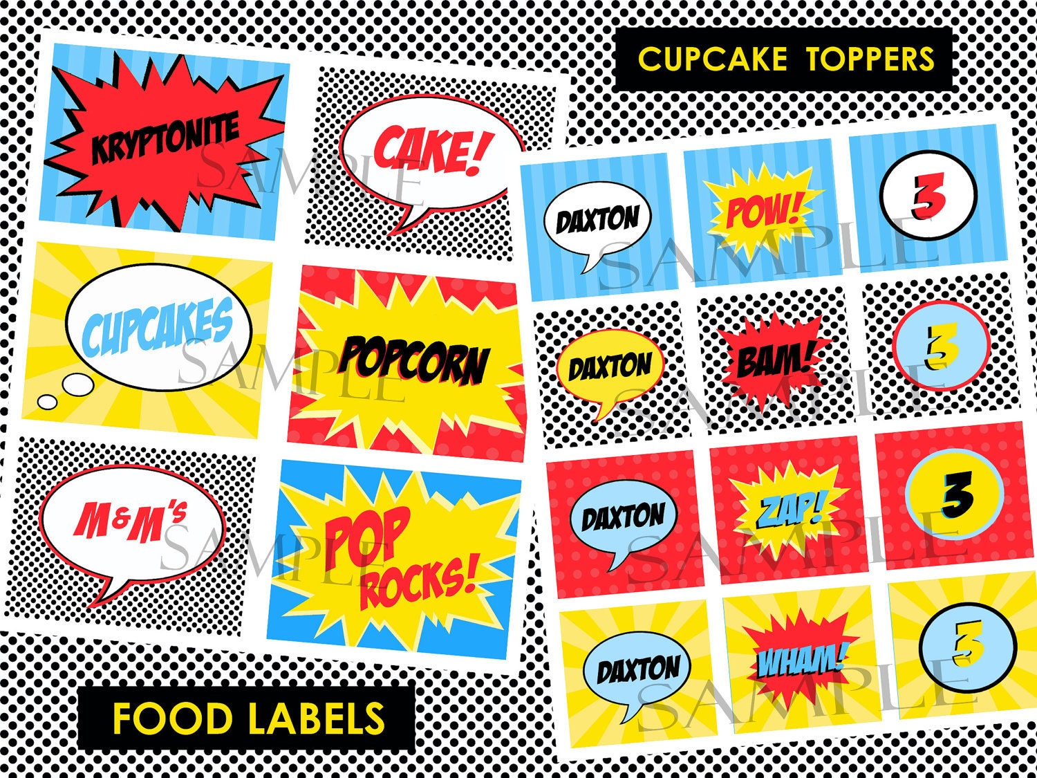 DIY printable full collection: SUPER HERO