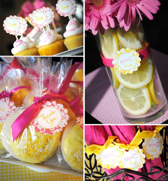 Pink Lemonade- PRINTABLE PARTY CIRCLES by Itsy Belle Il_570xn