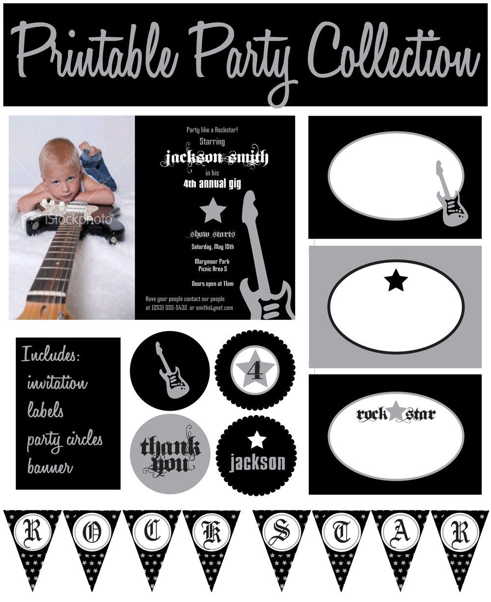 Reserved for sgreen74 -Rock Star Collection -custom PARTY PACKAGE by itsy belle