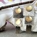 Modern Silver Earrings featuring Squares and Gold Circles, mixed metal earrings, hammered earrings