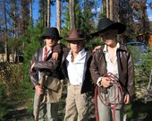 Indiana Jones style faux leather jacket for boys