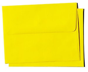 25 54x6 A6 A-6 Sunburst Yellow Square-Flap Envelope