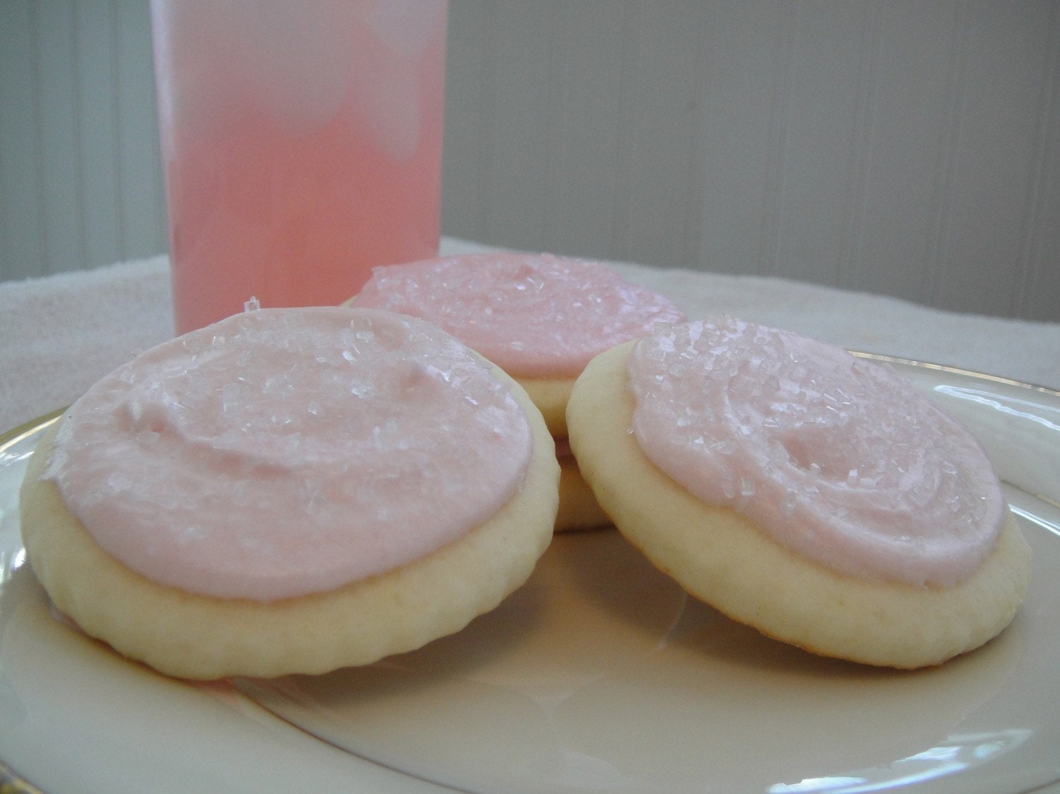 Mom's Iced Pink Lemonade Cookies -One Dozen