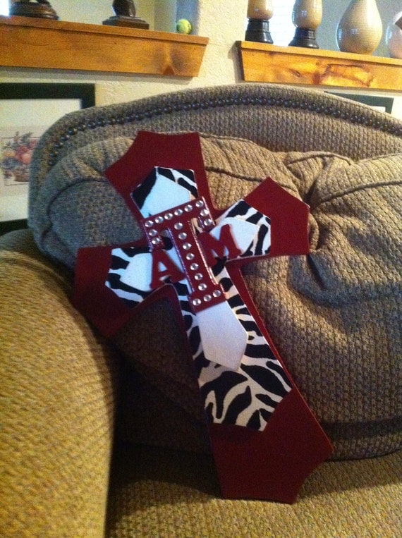 LARGE Texas Aggie Theme Wood Cross