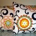 Decorative Pillow cover in Suzani "Pom Pom Play" Confetti