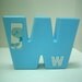 Retro Sesame Street Block Letter W
