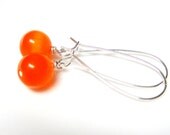 Orange Earrings - Vitamin C Drops - Orange Zest. Tangerine Earrings.