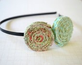 Pistachio Fabric Rosette Headband