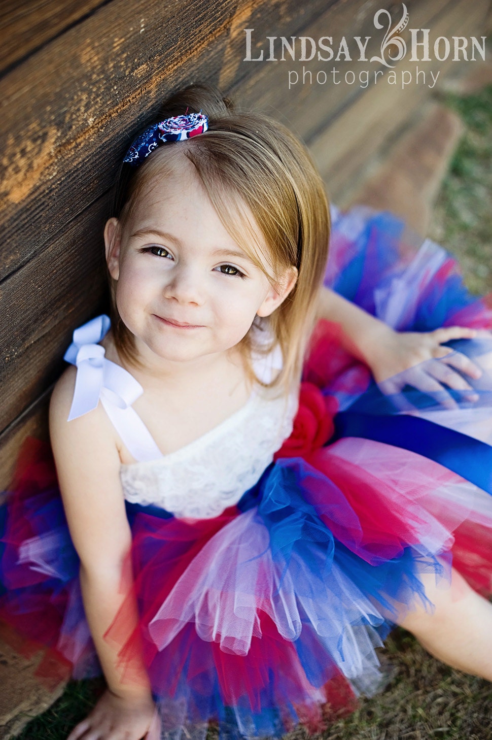 Firecracker Fabric Rosette Headband