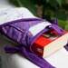 Quilted Tote Bag, Purple, Dragonfly, Purse, Handbag, Cell Phone Case, Mini Tote