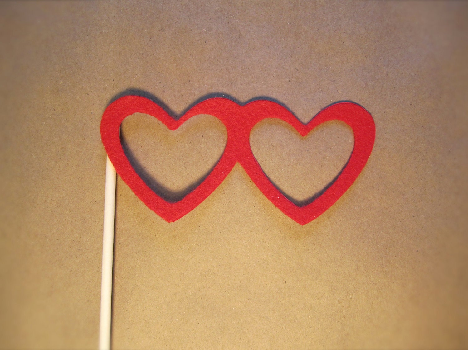FELT Glasses On A Stick - Hearts