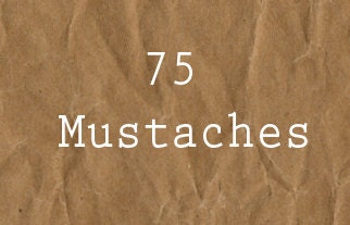 75 FELT Mustaches On A Stick