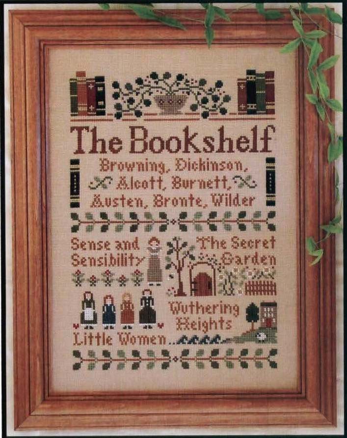 The Bookshelf cross stitch pattern by Little by TheCrossIBare