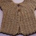 Baby Angel Sweater Cardigan Natural Undyed Alpaca size 12-24 months Brown and Cream