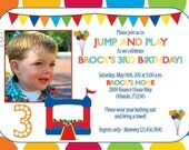 Bounce House Custom Photo Invitation Il_170x135
