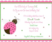 Pink Ladybug Custom Birthday Invitation Il_170x135
