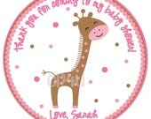 Giraffe- Its a Girl Baby Shower Favor Tags- Set of 12 Il_170x135
