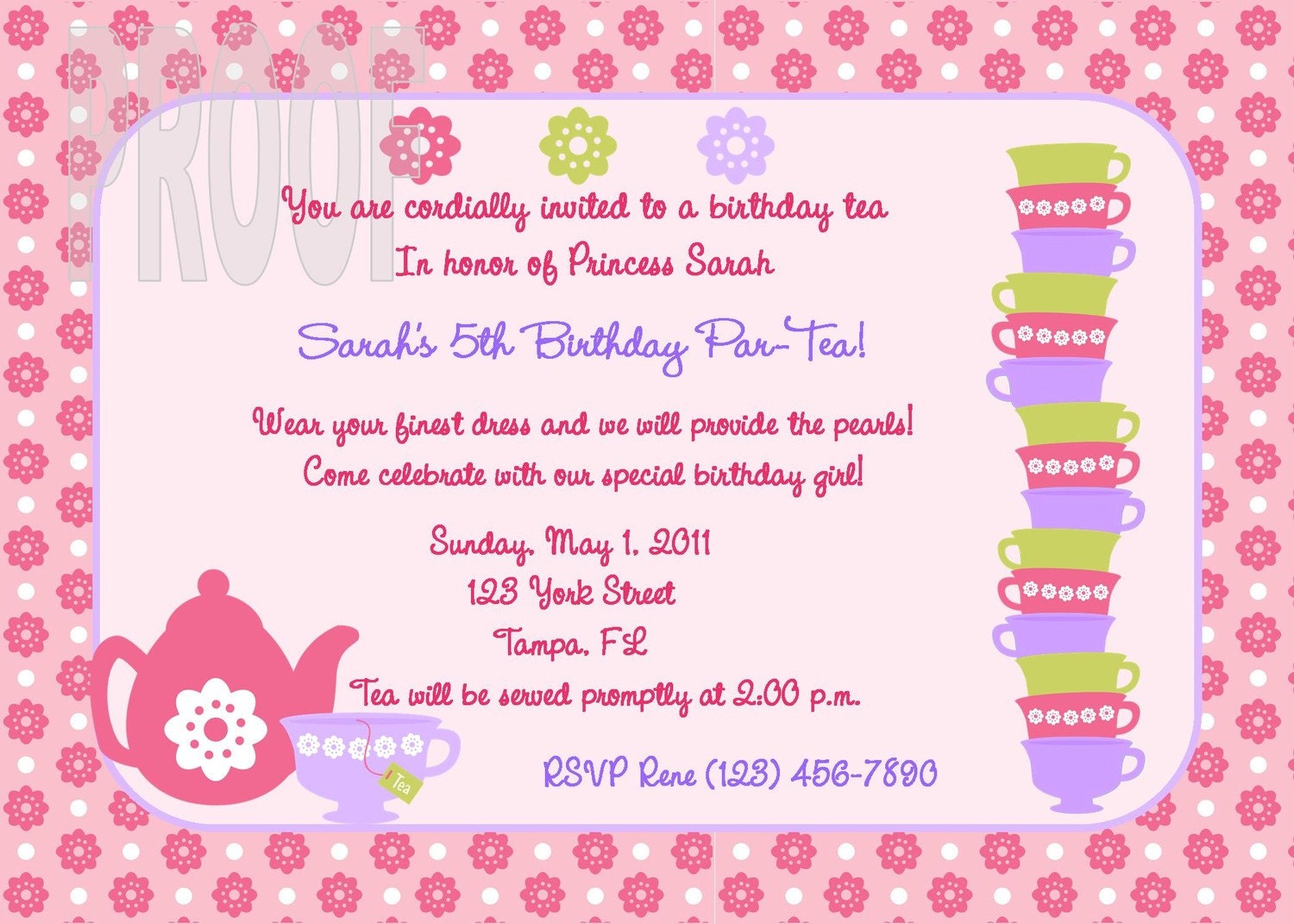 Tea Par-Tea Custom Invitations Il_570xn