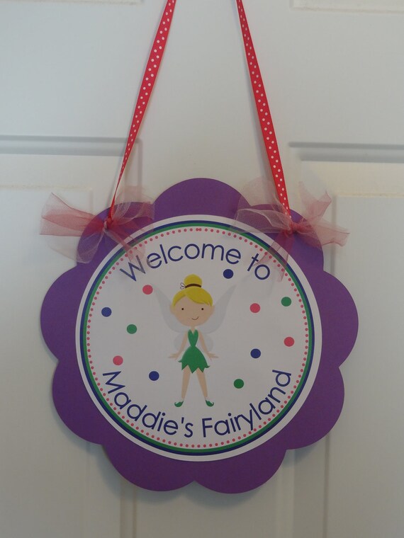 Tinkerbell Inspired Custom Door Sign Il_570xn