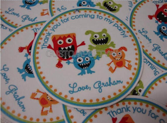 Adorable Monster Favor Tags Il_570xn
