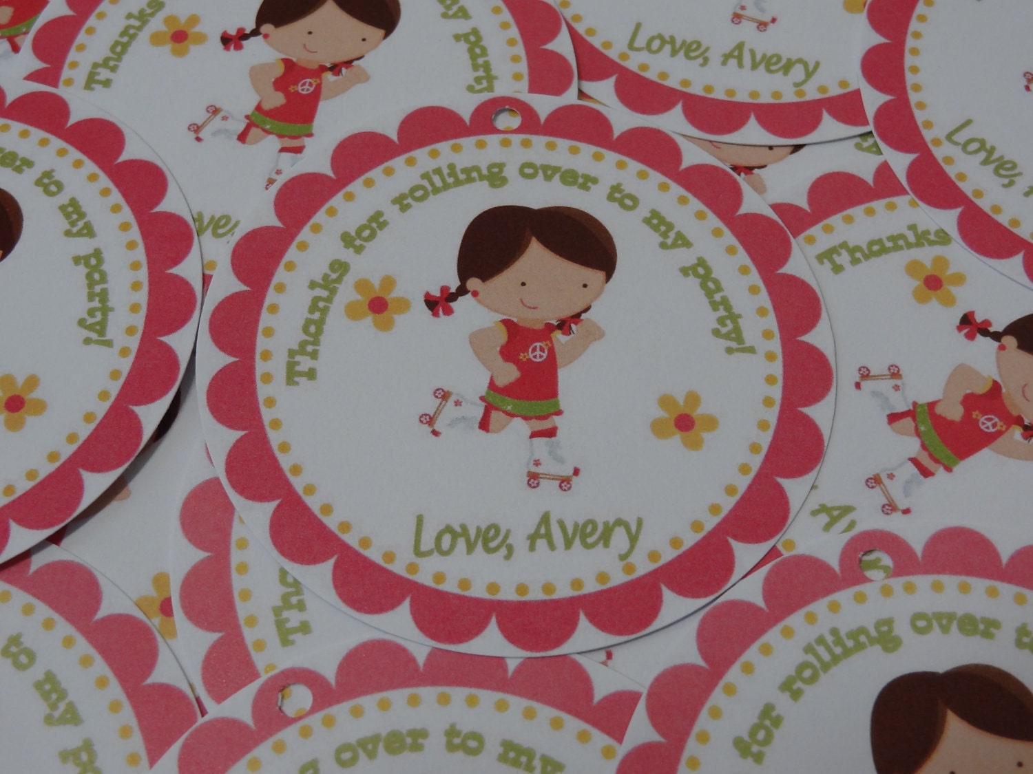 Roller Skate Favor Tags for Girls Il_570xn