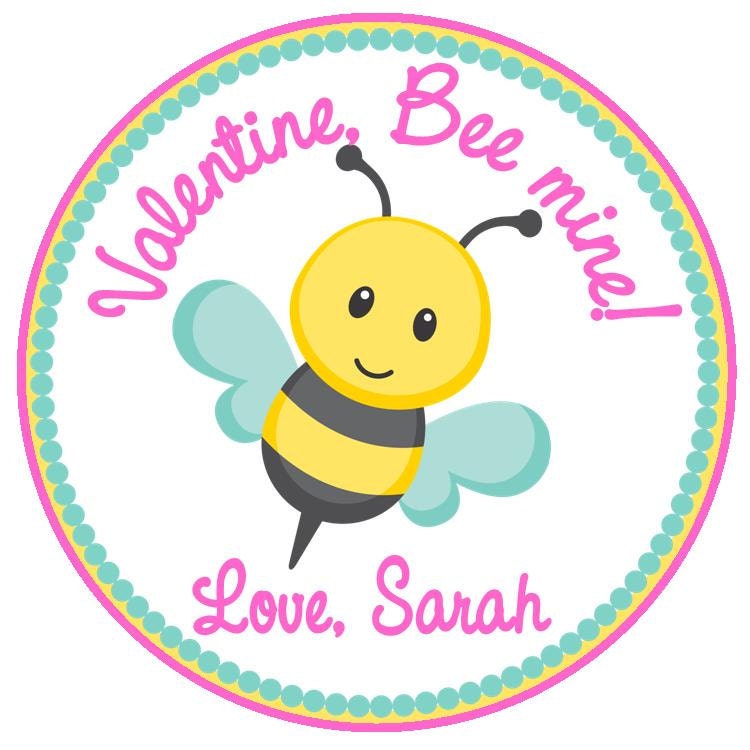 Bee Mine Valentine's Favor Tags or Stickers Il_570xn