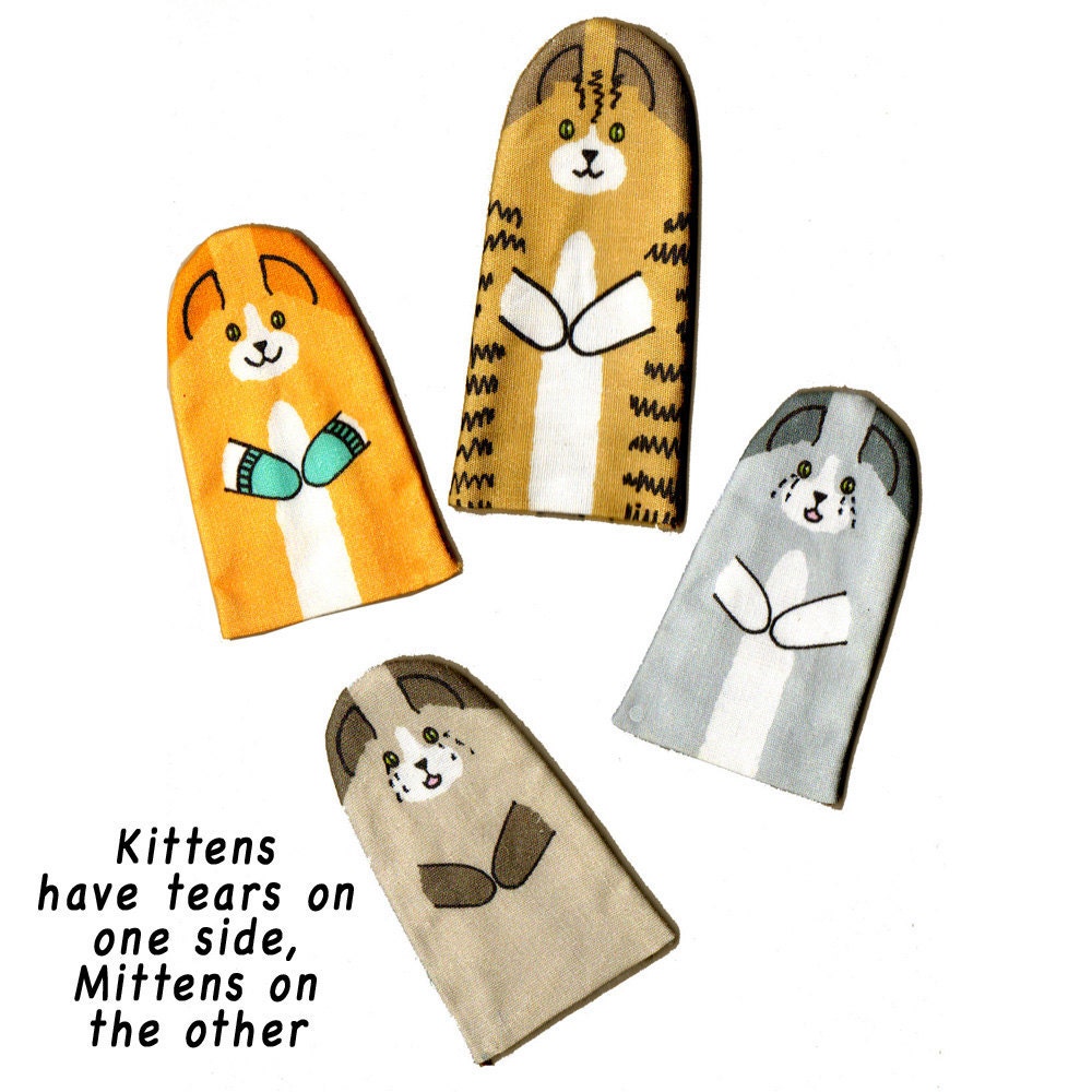 THREE LITTLE KITTENS -  Finger Puppets (Set of 4) with Story Booklet included - Free Shipping Continental United States