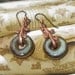 Hand Sculpted Pottery and Copper Earrings
