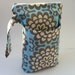 Diaper Wristlet with front pocket - Blue Lotus