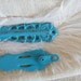 Wall Art- Rustic Turquoise Blue Fork and Spoon Oversize - Sophisticated- cast Iron - Distressed - Kitchen Restaurant Decor