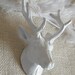 White Modern Wall Hook / STAG Buck Wall Hook-Masculine Gift -Contemporary Decor -Cast Iron-Rustic Home Decor-Man Cave Gift