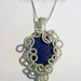 Lapis Lazuli and Sterling Silver Wire Wrapped Necklace