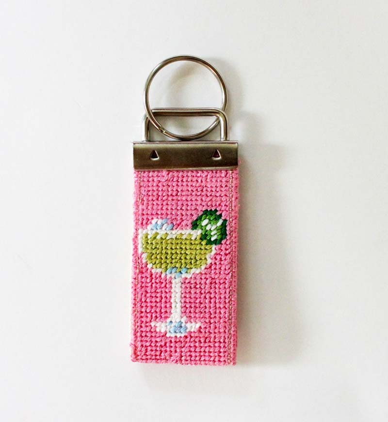 Margarita Key Fob Needlepoint Kit with monogram option