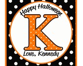 Personalized Halloween Monogram Treat Tags Cupcake Toppers Labels - Printable Il_170x135