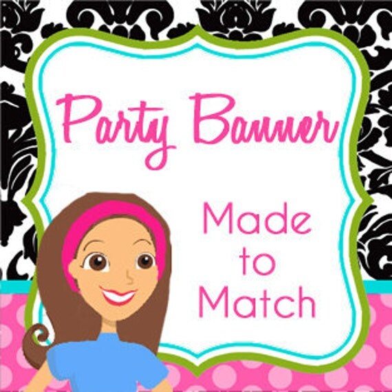 Made to Match Party Banner Printable by That Party Chick Il_570xn