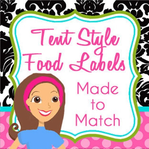 Made to Match Tent Style Food Labels Printable By That Party Chick Il_570xn