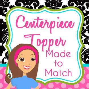 Made to Match Personalized Centerpiece Topper- Large Party Circle Printable Il_570xn