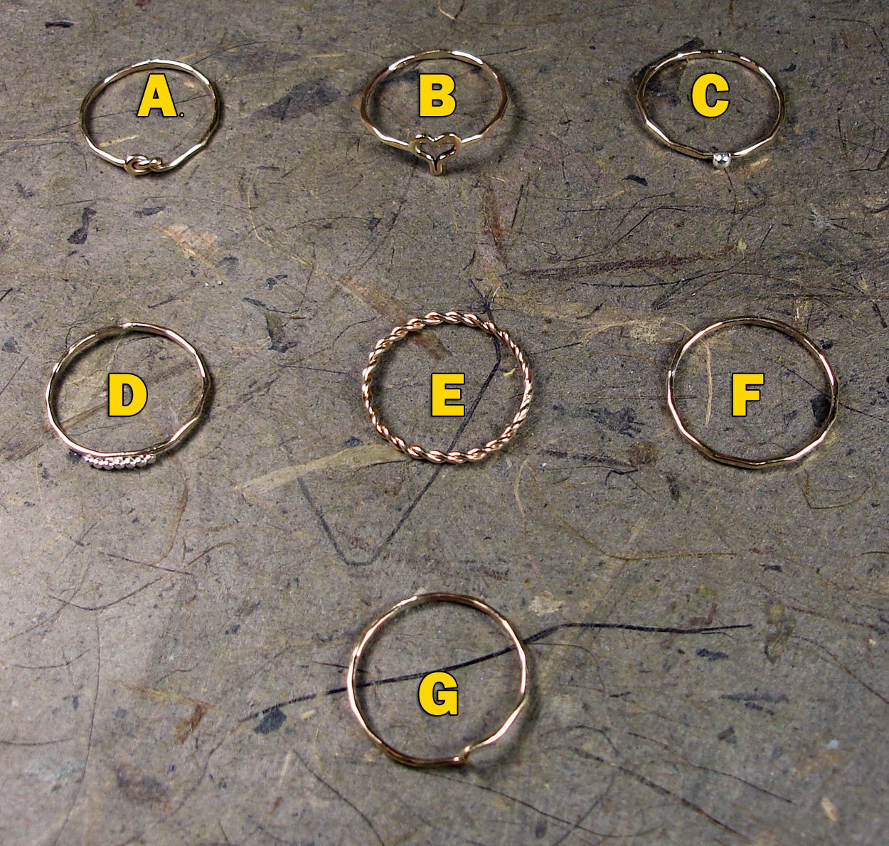 Stacked Rings 14kt Gold Filled - Mix and Match - Pick Your Own Rings