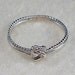 Mini Celtic Double Love Knot with Shinny and Twisty Argentium Silver